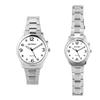 QIATKWH Japanese Conversation Watch, Silver Case, Silver Stainless Steel Strap