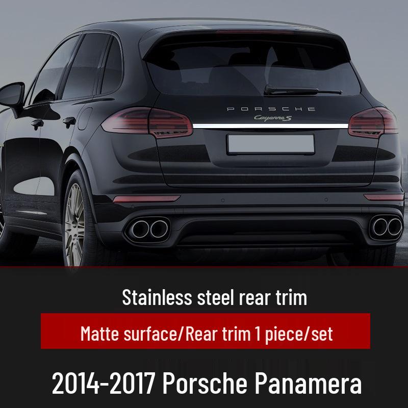 Porsche Cayenne Stainless Steel Rear Trunk Anti-Collision Trim Strip