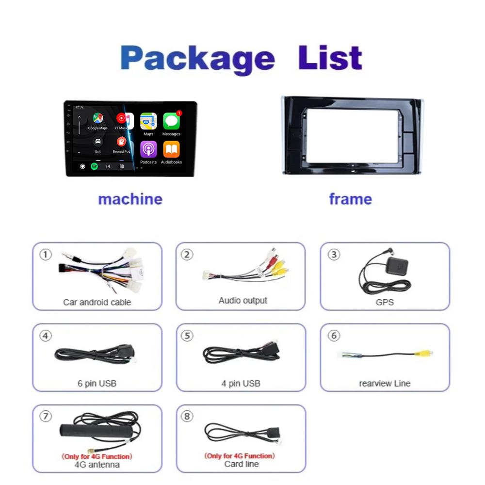 Android 14 Car Radio For Toyota RAV4 5 XA50 2018 - 2025 Multimedia Video Player Navigation Stereo GPS No 2din 2 Din Dvd