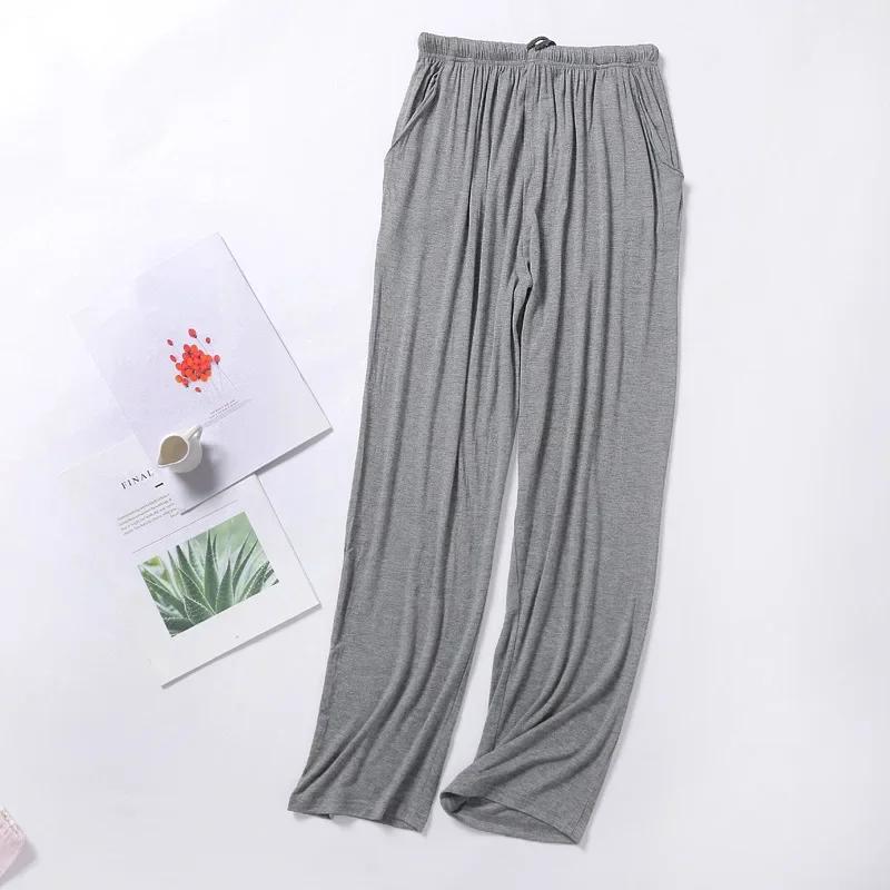 Modal Pajama Pants Thin Men's Spring and Summer Homewear Long Trousers Men's Home Pants Large Size Mosquito-Proof Sleep Pants