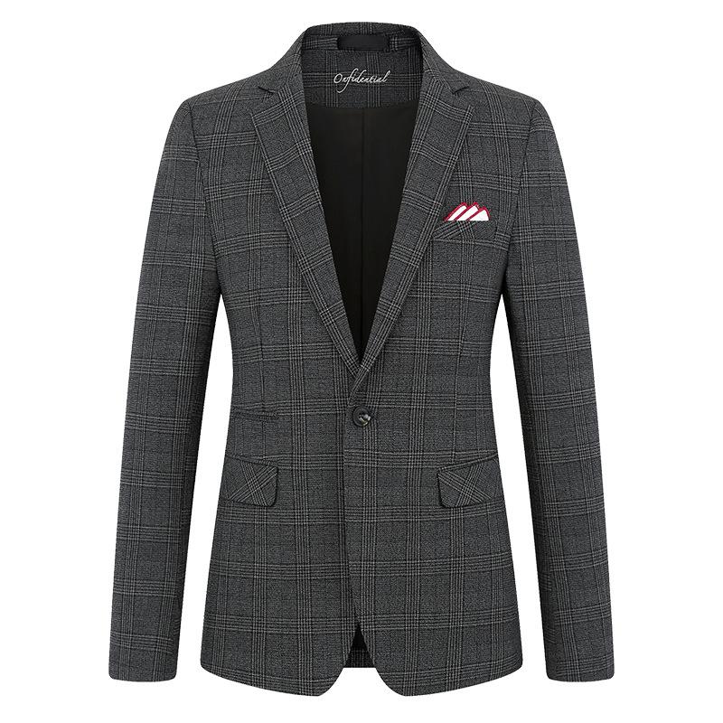 Karierter kleiner Anzug für Herren im britischen Stil, koreanische Version, trendig, hübsch, lässig, schmales Oberteil, Anzugjacke