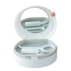 Boîte de Rangement Orthodontique pour Aligneurs avec Miroir Faux Dents Boîte pour Prothèses Dentaires Rétenteur Dentaire Protège-Dents Organisateur d'Appareils Dentaires Soin Buccal
