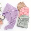 1pc Quick-Dry Coral Fleece Hair Towel Wrap - Microfiber, Absorbent, Oil-Free, Thickened for Straight & Curly Hair, Lightweight & Soft with Button