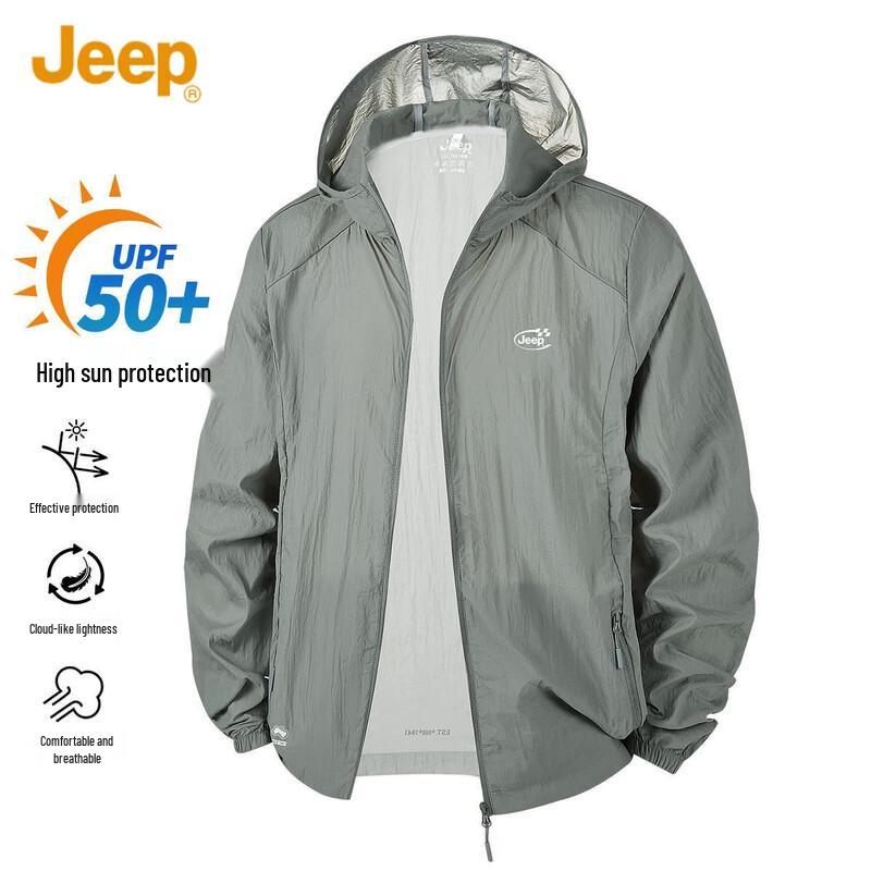 JEEP Men's Summer Hooded Sun Protection Casual Outdoor Jacket
