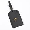 New Portable Luggage Tag Leather Universal Boarding Bag Tag with Signature Paper Voyage Accessories Travel