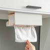 1pcs Kitchen Tissue Holder No Punching Iron Paper Holder Household Napkin Hanger Cabinet Drawer Wall Mounted