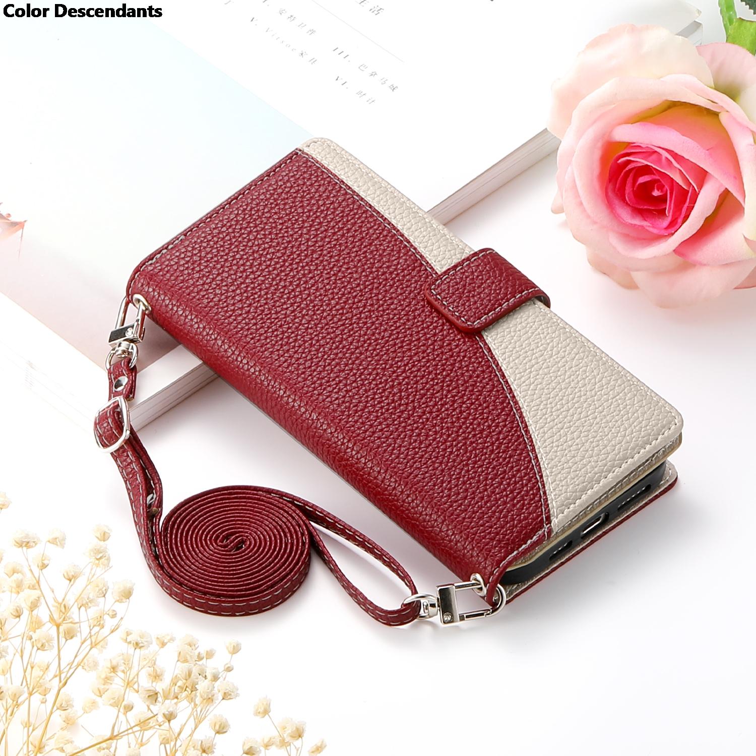 

Crossbody Leather Card Holder Phone Case For Honor X9C X8C X9B X8B X6B X9A X6A X40 X50 X50I Magic 7 5 Lite Wallet Flip Cover Honor X8c червоний
