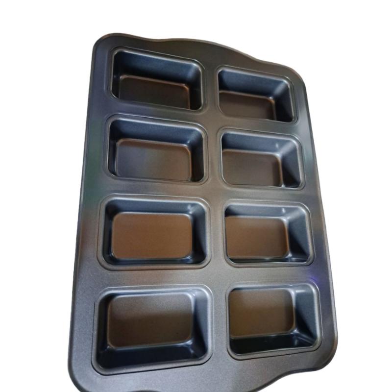 1 Stück 8 Mulden Backform Mini Kastenformen Toast Muffing Antihaft Pfanne Ofen Backform Cupcake Form Backwerkzeuge für den Heimgebrauch