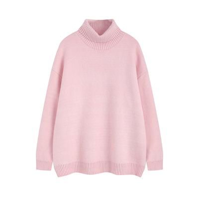 Herrenbekleidung Herbst und Winter Herren- und Damen-Dicker Rollkragenpullover Unifarbener Pullover Warmer Strickpullover