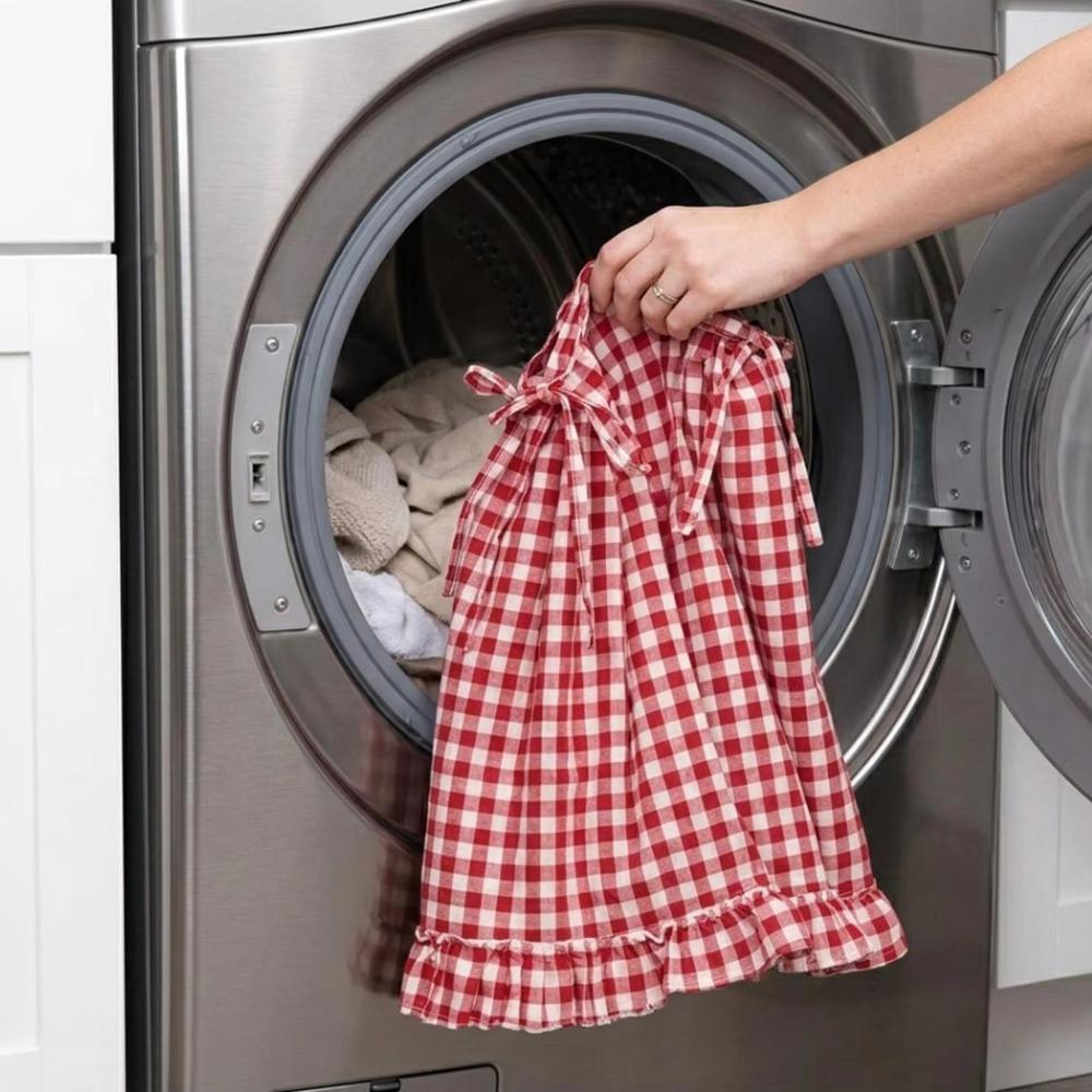 Cotton Kitchen Stove Cover Ruffled Edge Kitchen Cabinet Curtain Privacy Partition Curtain  Porch
