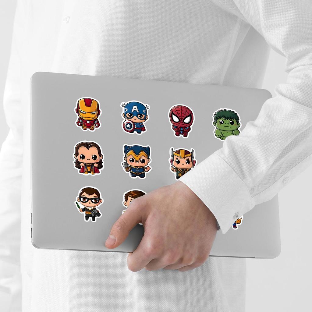 50PCS Cute Avengers Graffiti Anime Stickers: Waterproof Decorative Stickers for Phone & Computer