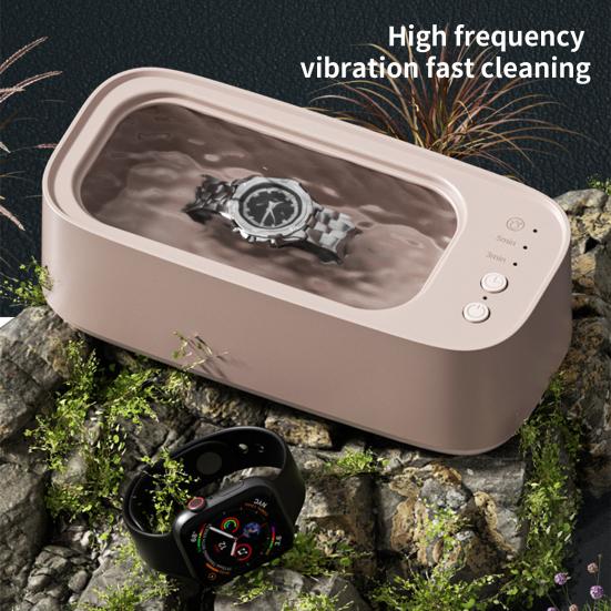 1 Set Brillenreiniger USB-Ladegerät Tragbarer Schmuckreiniger Ultraschall-Reinigungsmaschine Haushaltsbedarf