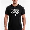 Trophy Wife Tshirt Summer Casual Cotton Tee Oversized Streetwear Tops Vintage Graphic Print Loose Fit Short Sleeve