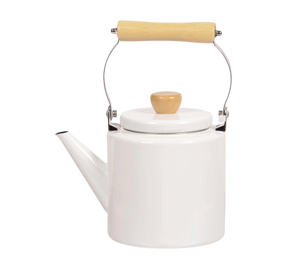 Pearl Metal Enamel Kettle 2.4L White IH Compatible Fesca HB-930