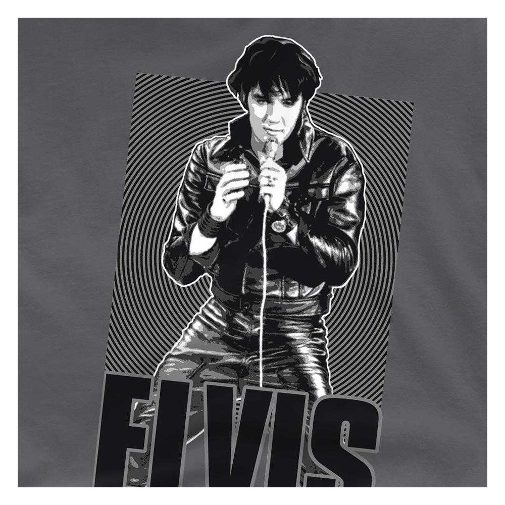 Elvis Presley Unisex Erwachsenen Leder T-Shirt
