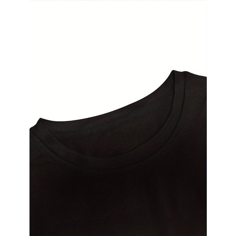 European sizes Letters Print Tops Men's T-shirt, Summer Trendy Casual Short Sleeve Tees, Outdoor Sports Clothing, Big & Tall Guys, Leisurewear