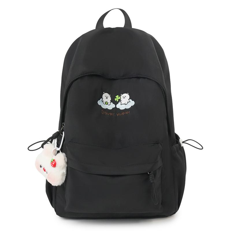 Large Capacity Backpack Student Lightweight Schoolbag Cartoon Embroidery Backpack