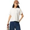 Li Ning Sports Lifestyle Series Casual Eenvoudig Letter Ronde Hals Pullover Losse Korte Mouw T-Shirt Dames T-Shirt Gebroken Wit AHSV464-4