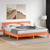 VidaXL Bed Frames and Headboards, Double Bed with Slat Base, Adult Bed, Bedroom Furniture, Brown Wax 3216205