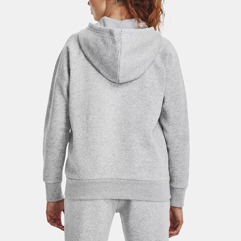 Under Armour Rival Fleece Full-Zip Hoodie Women Hoodies Gray 1379497-012