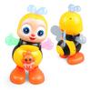 Yousheng Electric Singing Dancing Bee Toy with Music LED Light Toddlers Boys Girls Interactive Wiggling Bee Toy Children Educational Cartoon Animal