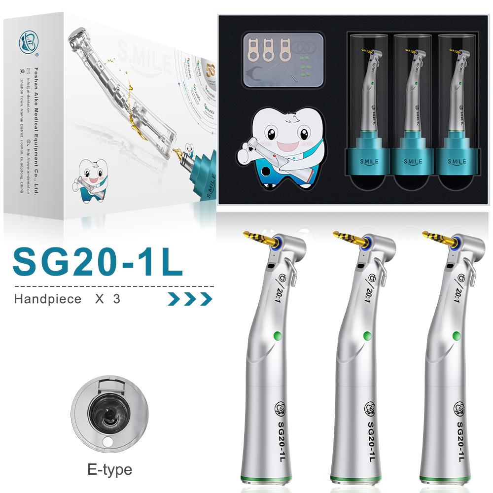 AI DENTAL Nouvelle pièce à main basse vitesse série Smile avec système de verrouillage à engrenage central 1:5/1:1/1:4.2/4:1/20:1 contre-angle d'eau intérieur