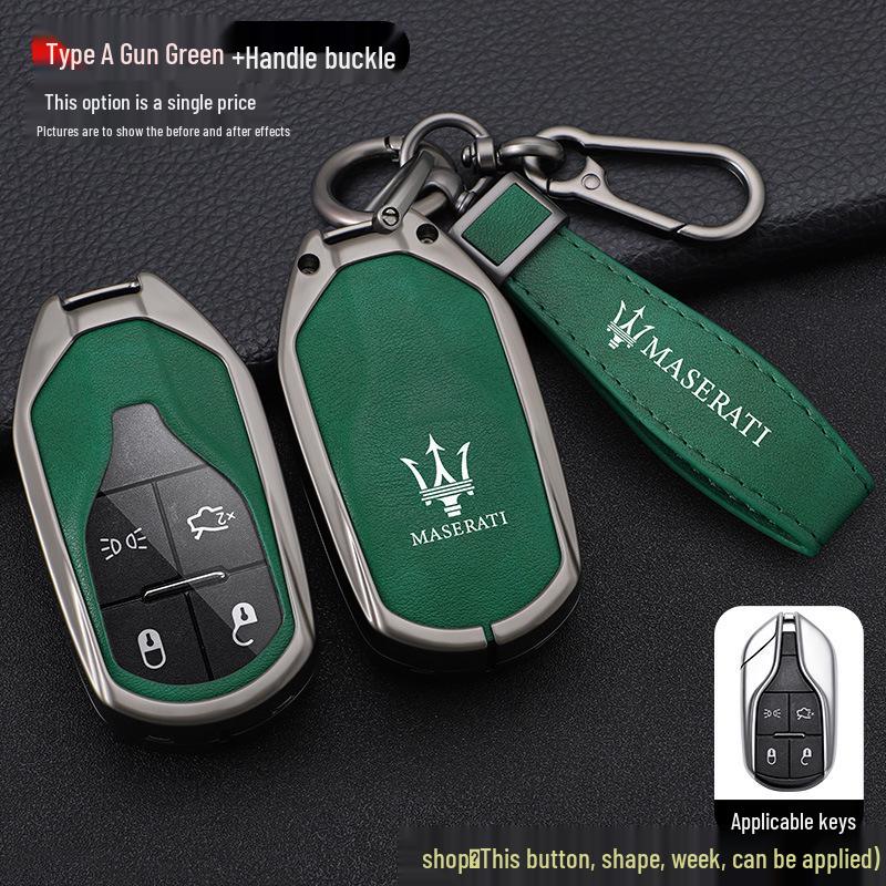 Premium Maserati Levante/Ghibli Key Case with Protective Buckle