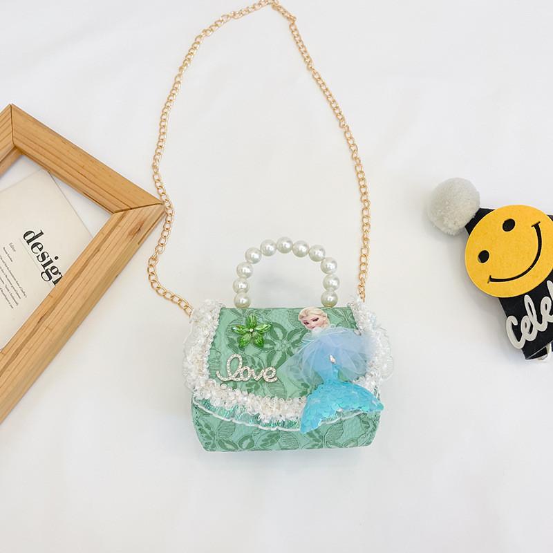 Adorable Mini Mermaid Pearl Crossbody Bag For Kids Stylish Korean Design For Everyday Use