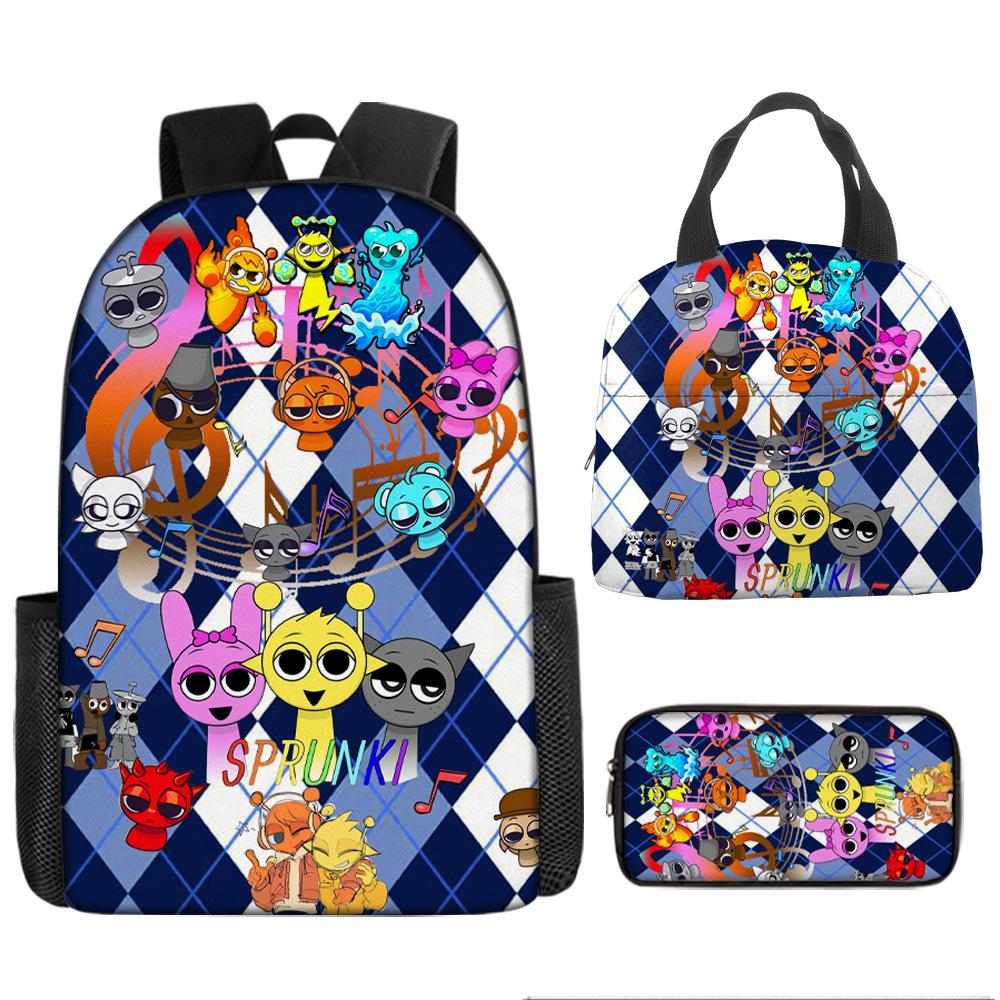 Rhythm Box Children's School Bag 1 piece minimum order new sprunki printed large-capacity campus student backpack