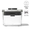 OXO Plastic Storage Stainless Steel Pop Small Square Mini Dry Moisture Container, Airtight, 0.4L, Container, (for Food, Condiments, Goods, Protection)