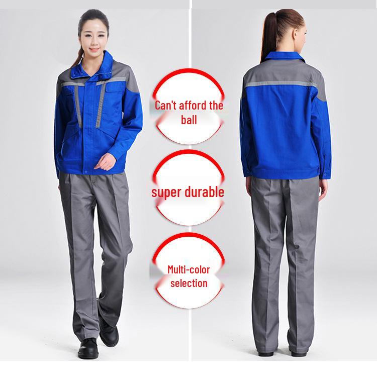 Color Block Men's Mechanic Work Overalls: Long Sleeve, Dirt Resistant Workshop Uniform