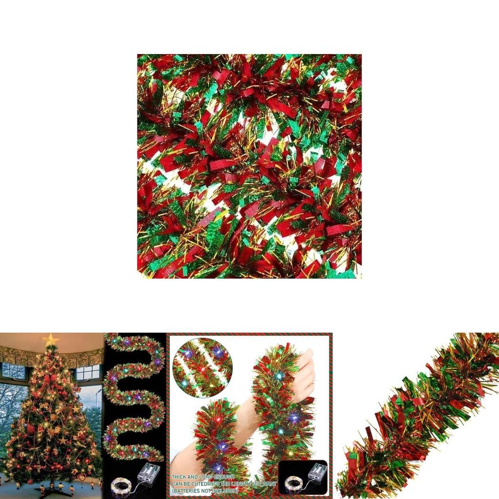 Colorful Pvc Christmas Decoration Garland For Holiday Party Atmosphere 500cm Length