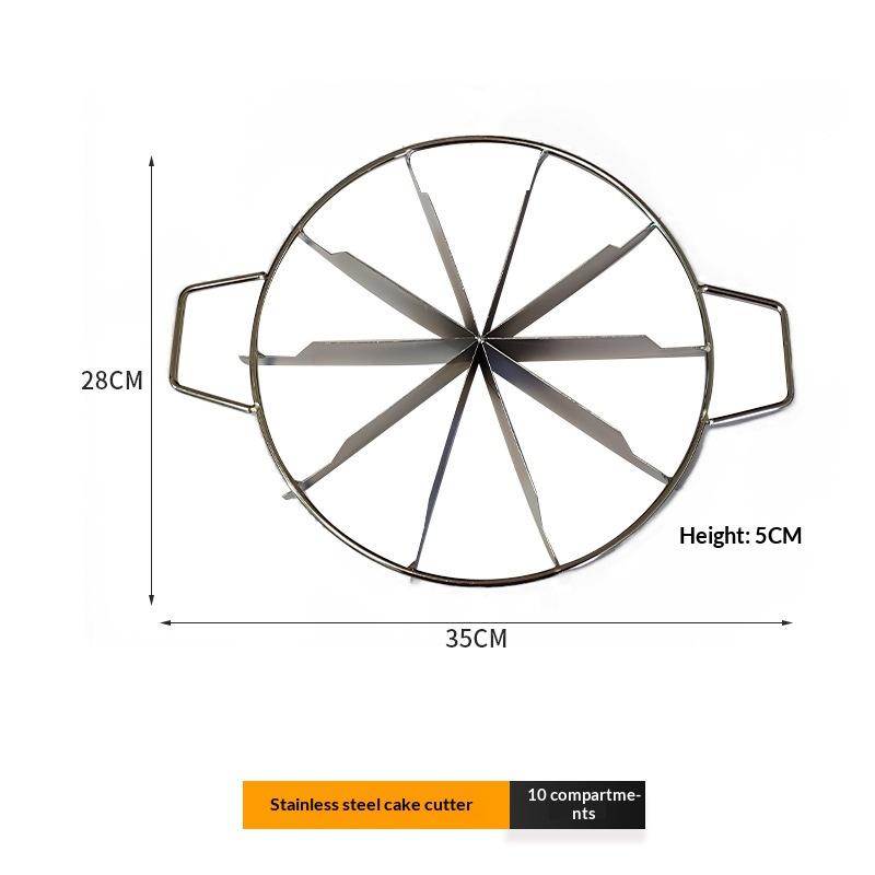 Cake Cutter Slicer Stainless Steel Pastry Portion Marker Pizza Pie Divider Even 4-10 Slices Cake Portioner Baking Tools Kitchen