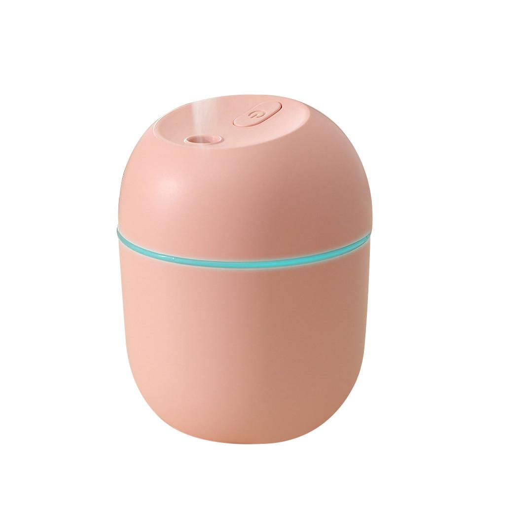 Umidificator USB Silențios Picătură Ou: Design Compact pentru Acasă și Mașină, LED Colorat, Debit Mare de Ceață