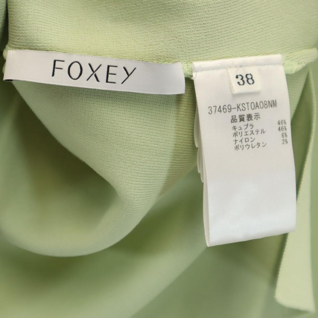 FOXEY made in Japan 7-Minuten-Ärmel V-Ausschnitt Cut 38 Gelblichgrüne Oberteile Damen Gebraucht