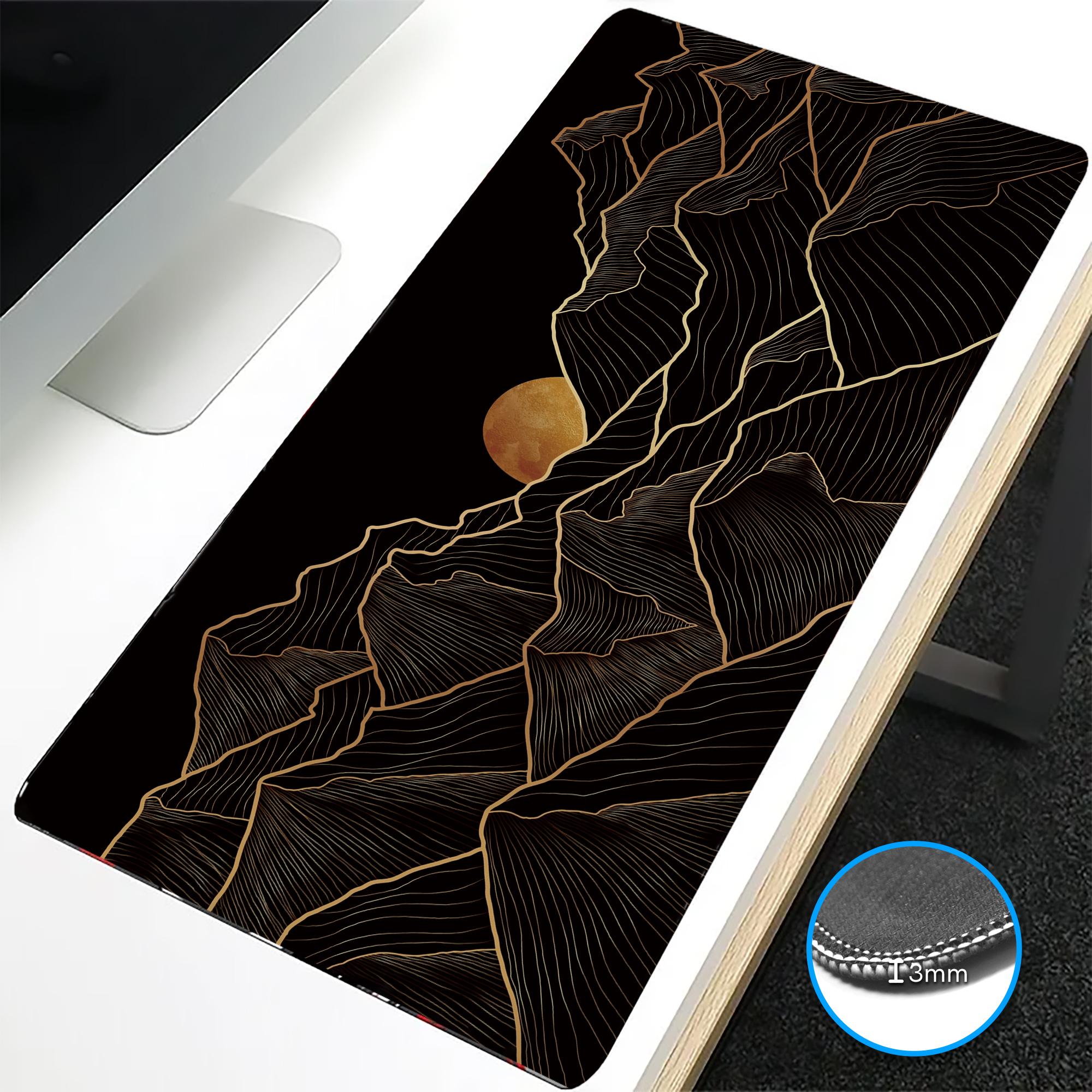 

VIKAMA Black Wave Table Mat Black Game Mouse Pad Mat Anti-Slip Mat Desktop Carpet Game Handle Desktop Gadget Mouse Pad 21X26CM
