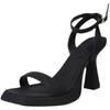 Fashion Waterproof High Heel Shoes Women's Summer New Style Thick Platform Sandals Hot Pink Fashionable Versatile Rubber Sole Shoes