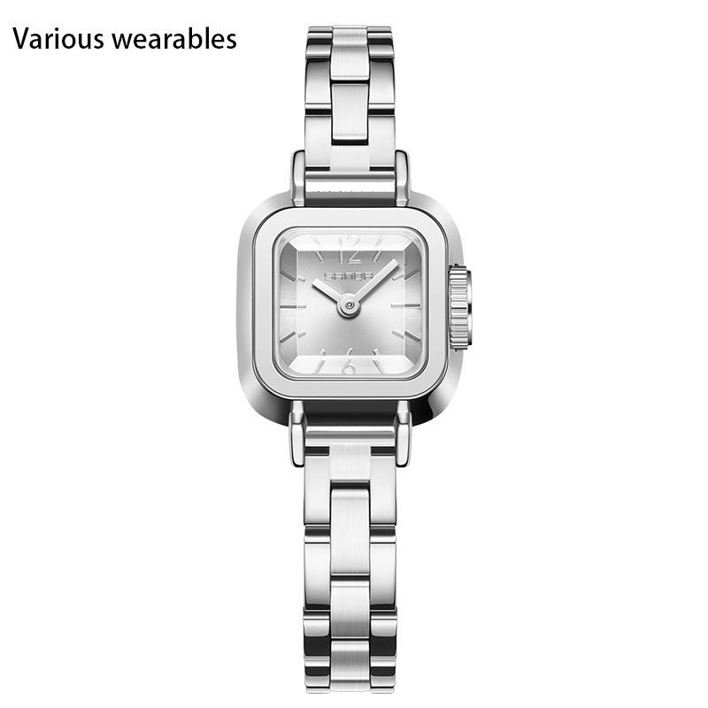 New Watch Square Mesh Belt Quartz Watch Fashion Simple Roman Pattern Waterproof Quartz Women's Belt Watch