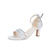 New fish mouth word with ankle ring with European and American large size women's sandals medium heel open toe bag and women's sandals