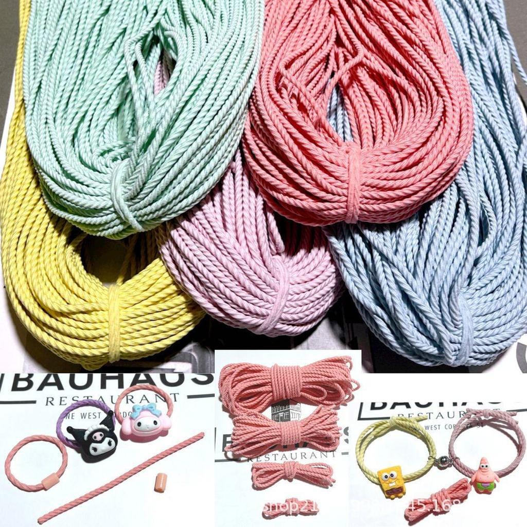 Korean High Elasticity Ribbed Rubber Hair Ties - Handmade DIY Hair Accessories