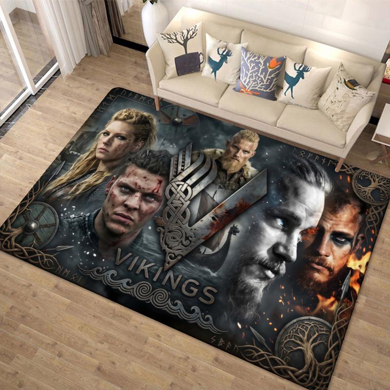 Vikings Carpet Rug for Living Room Bedroom Home Sofa Decoration,Kids play Non-slip Floor Mat
