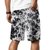 Men Casual Corduroy Drawstring Shorts Gradient Pattern Elastic Waistband Comfortable Fit Suitable for Everyday Wear