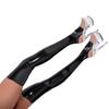 Extra Large Thigh High Footless Stockings Women Oil Shiny Faux Leather Long Leg Wear Night Club Stage Dance Party Stockings