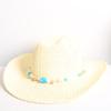Popolare Cappello di Paglia Classico Western da Cowboy Estivo Vuoto con Ampia Tesa Cappello da Sole Cappello di Paglia Intrecciato a Mano