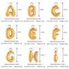 3Pcs Bubble Letter Charms Fadeless Gold Color PVD Plated Balloon Alphabet A-Z Pedant DIY Initial Necklaces Women Jewelry Making