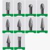 Woodworking Double-Flute Hex Shank Milling Cutter: Engraving, Enlarging Holes, Grooving, Sanding Alloy Steel Rotary File.
