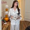 YUZHAOLIN Women's Silk Bow Pajama Set