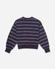 SILENTSYLLABLE Grain Stripe Pullover Knit / Purple