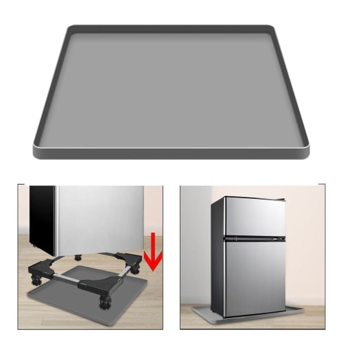 MERIGLARE Washing Machine Tray, Silicone Drip Tray, Mini Refrigerator Floor Mat, Washing Machine Tray, Waterproof, Dent-Resistant, Floor Protector, Si