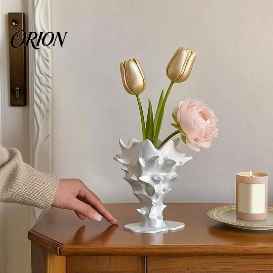 Non Fragile Tabletop Vase Creative 3D Printed Flower Vase, Modern Decorative Minimalist Container, Elegant Aesthetic for Living Room Artistic